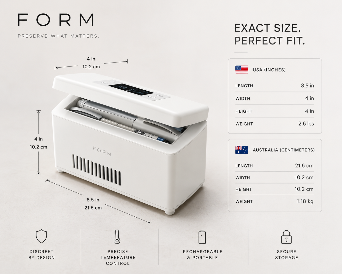 FORM - Peptide & GLP-1 Portable Cooler