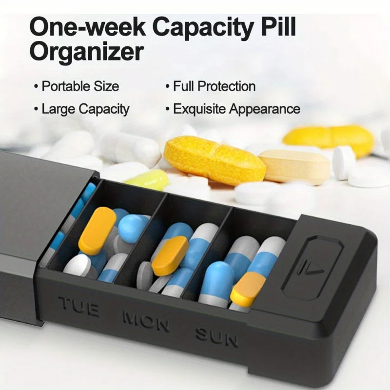 FORM - Magnetic Aluminum 7-Compartment Pill Container