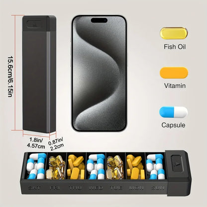 FORM - Magnetic Aluminum 7-Compartment Pill Container