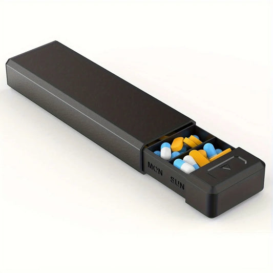 FORM - Magnetic Aluminum 7-Compartment Pill Container