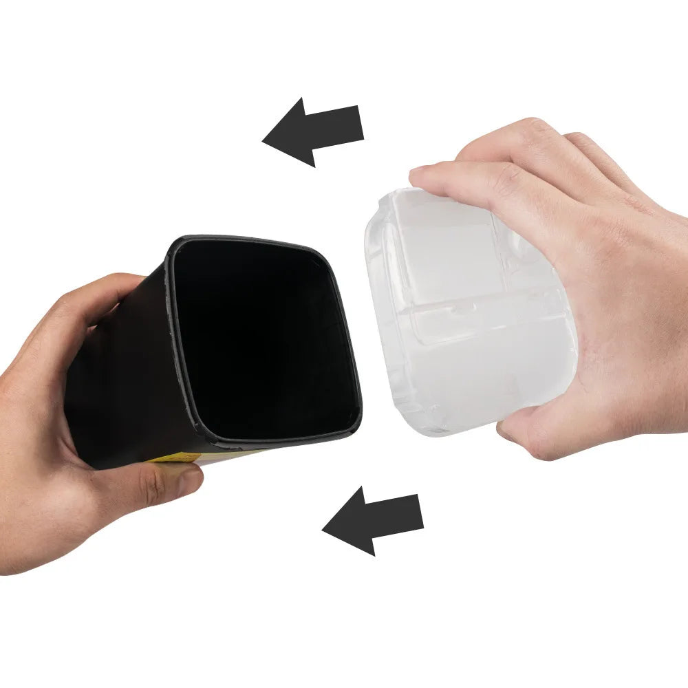 Compact disposal container for small sharp items.