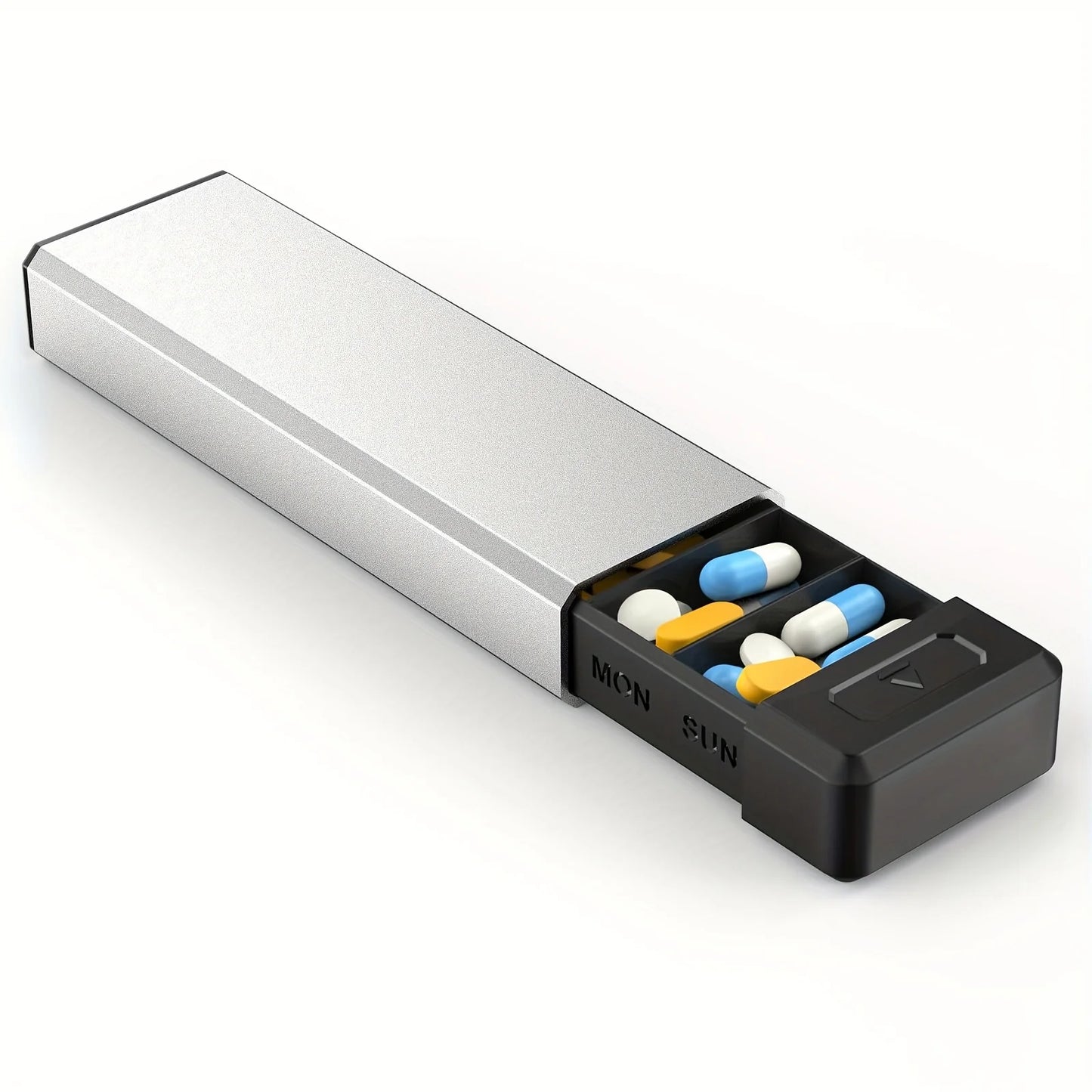 FORM - Magnetic Aluminum 7-Compartment Pill Container
