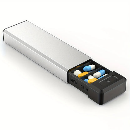 FORM - Magnetic Aluminum 7-Compartment Pill Container
