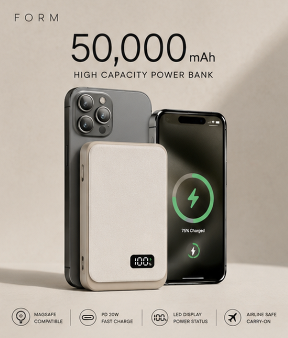 Form - Travel Power Bank - 30+ Hours of Extra Cooling + Phone Charging
